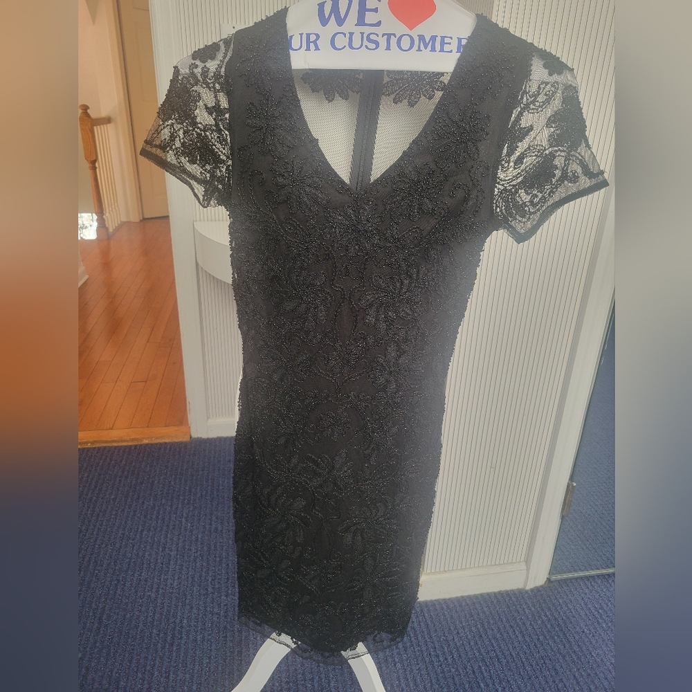 NWT black beaded dress